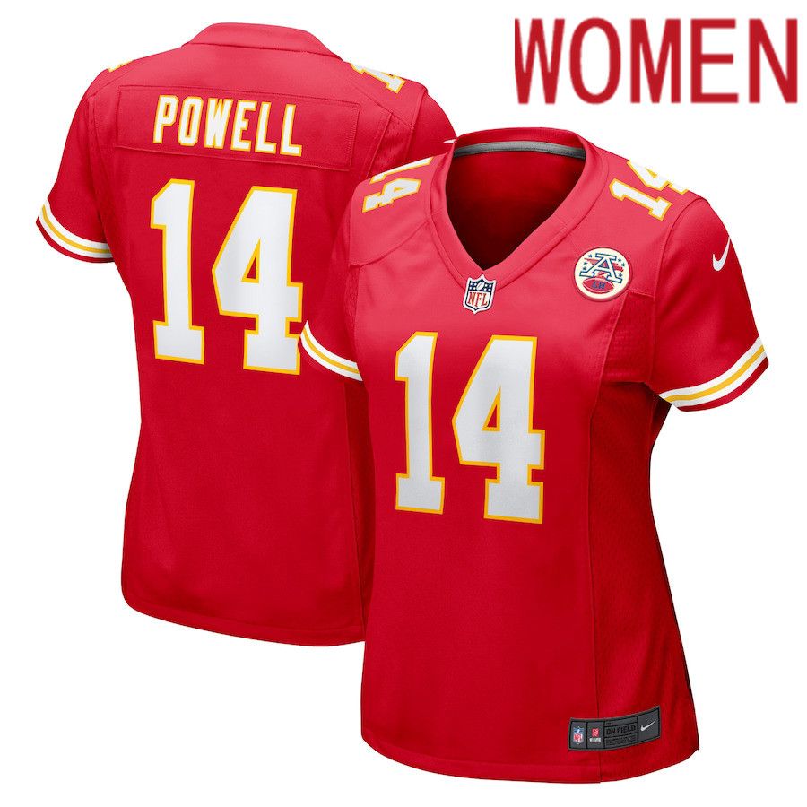 Women Kansas City Chiefs #14 Cornell Powell Nike Red Game Player NFL Jersey->kansas city chiefs->NFL Jersey